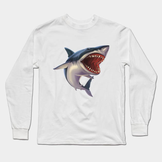 Shark Long Sleeve T-Shirt by creativitythings 